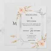 Elegante rustieke Boho Wildflowers bruiloft Save The Date (Voorkant / Achterkant)
