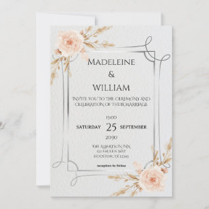 Elegante rustieke Boho Wildflowers bruiloft Save The Date