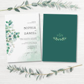 Elegante Rustieke Botanische Eucalyptusbladeren Br Kaart