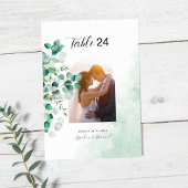 Elegante rustieke botanische eucalyptusbladeren Fo Kaart