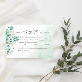Elegante rustieke botanische eucalyptusbladeren RSVP kaartje