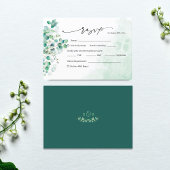 Elegante rustieke botanische eucalyptusbladeren RSVP kaartje