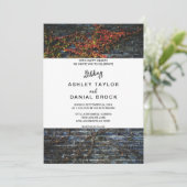 Elegante rustieke botanische Herfst bloemenbruilof Kaart (Staand voorkant)