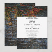 Elegante rustieke botanische Herfst bloemenbruilof Kaart (Voorkant / Achterkant)