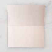 Elegante rustieke botanische Roos bloemenbruiloft Plaatskaartje (Binnenkant ongevouwen)