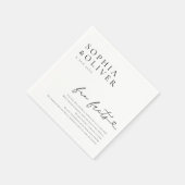 Elegante rustieke bruiloft leuke feiten servet (Hoek)