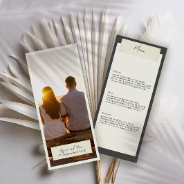 Elegante rustieke bruiloft menu met foto