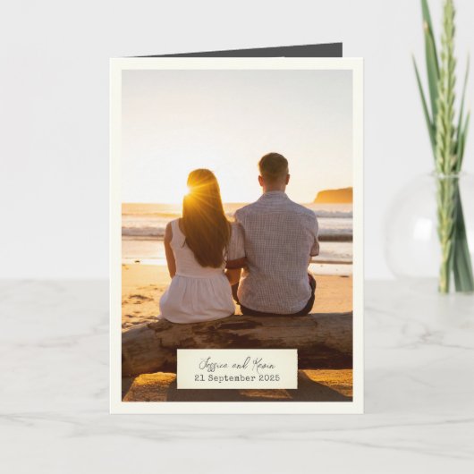 Elegante rustieke bruiloft met foto programma (Voorkant)