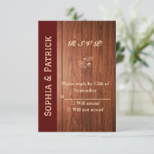 Elegante rustieke bruiloft RSVP kaartje (Staand voorkant)