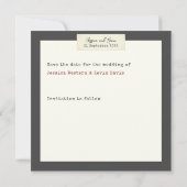 Elegante rustieke bruiloft Save the Date (Achterkant)