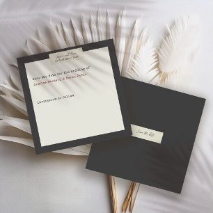 Elegante rustieke bruiloft Save the Date