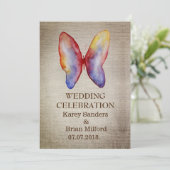 Elegante rustieke bruiloft uitnodigingen (Staand voorkant)