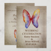 Elegante rustieke bruiloft uitnodigingen (Voorkant / Achterkant)