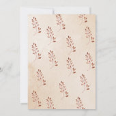 Elegante rustieke Bruine Crème Bloemen Thanksgivin Kaart (Achterkant)