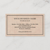 Elegante rustieke Burlap Hoefijzer Farrier Visitekaartje (Achterkant)