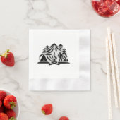 Elegante & rustieke Camping Logo Icon Camping Servet (Insitu)