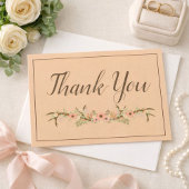 Elegante Rustieke Dank Je Bedankkaart