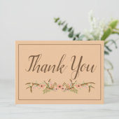 Elegante rustieke dank u bedankkaart (Staand voorkant)