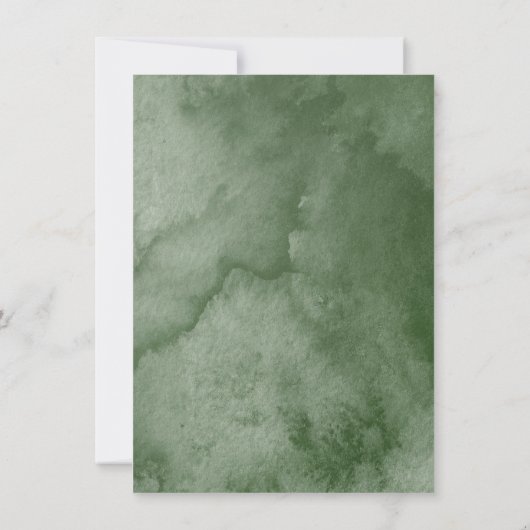 Elegante rustieke dennenberg landschap bruiloft kaart (Achterkant)