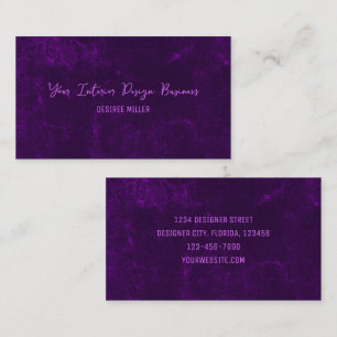 Elegante rustieke donker Paarse  textuur Visitekaartje