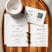 Elegante rustieke eenvoudige bruiloft De details Informatiekaartje