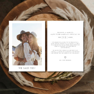 Elegante Rustieke Elopement We Said Yes Huwelijksf Aankondiging