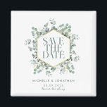 Elegante Rustieke Eucalyptus Bruiloft Save the Dat Magneet<br><div class="desc">Elegante Rustieke Eucalyptus Bruiloft Save the Date Magnet</div>