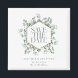 Elegante Rustieke Eucalyptus Bruiloft Save the Dat Magneet<br><div class="desc">Elegante Rustieke Eucalyptus Bruiloft Save the Date Magnet</div>