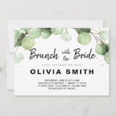 Elegante rustieke eucalyptus brunch met de bruid kaart (Voorkant)