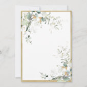 Elegante rustieke eucalyptus salie gouden bruiloft kaart (Achterkant)