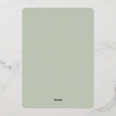 Elegante Rustieke Eucalyptus Script Bruidsroos Folie Uitnodiging (Achterkant)