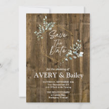 Elegante rustieke eucalyptus trouw uitnodigingskaa