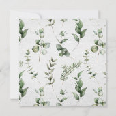 Elegante rustieke Eucalyptus Waterverf groen Kaart (Achterkant)