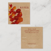 Elegante Rustieke Eucalyptusbladeren Aanbevelingskaartje (Voorkant / Achterkant)