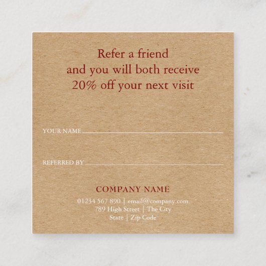 Elegante Rustieke Eucalyptusbladeren Aanbevelingskaartje (Achterkant)