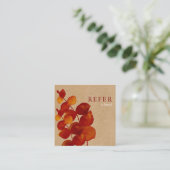 Elegante Rustieke Eucalyptusbladeren Aanbevelingskaartje (Staand voorkant)