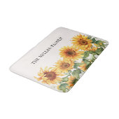 Elegante rustieke gele zonnebloementuin badmat (Gekanteld)