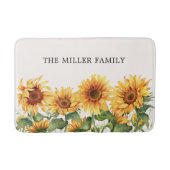 Elegante rustieke gele zonnebloementuin badmat (Voorkant)