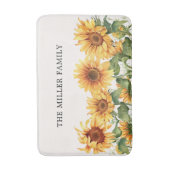 Elegante rustieke gele zonnebloementuin badmat (Voorkant Verticaal)