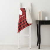 Elegante rustieke geplakt kerstvakantie op maat sherpa deken (In situ)