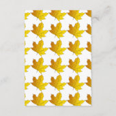 Elegante rustieke gouden bladeren Herfst bloemenbr Informatiekaartje (Achterkant)