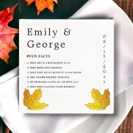 Elegante rustieke gouden bladeren Herfst bloemenbr Servet