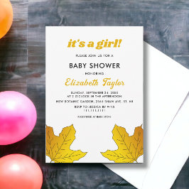 Elegante rustieke gouden bladeren Herfst bloemig B Kaart