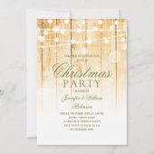 Elegante rustieke gouden script kerstboom kaart (Achterkant)