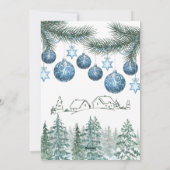 Elegante rustieke gouden vrolijke kerstvakantie Ka Feestdagenkaart (Achterkant)