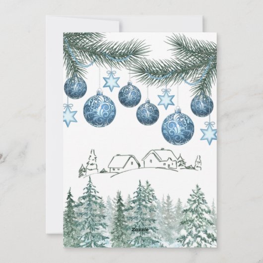 Elegante rustieke gouden vrolijke kerstvakantie Ka Feestdagenkaart (Achterkant)