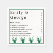 Elegante rustieke groene gras leuke weetjes herfst servet (Voorkant)