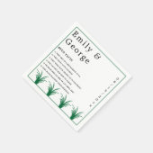 Elegante rustieke groene gras leuke weetjes herfst servet (Hoek)