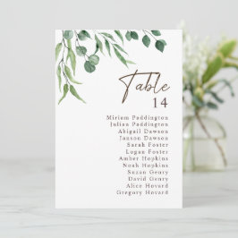 Elegante Rustieke Groene Huwelijkstafel Nummerkaar