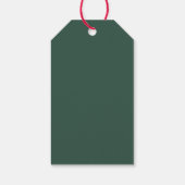 Elegante Rustieke Groene Merry Christmas Cadeaulabel (Achterkant)